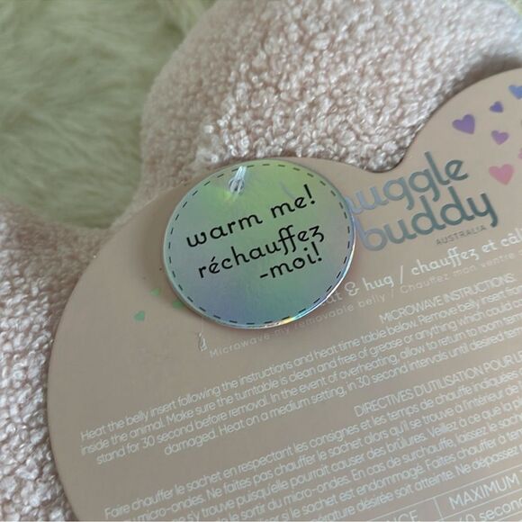 Snuggle Buddies Warm Me I’m Yours Sherpa Pink Heart Removable Heatable Belly - Picture 9 of 12